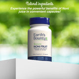 Earth's Bounty Noni, capsule pratique en voyage et usage nomade.