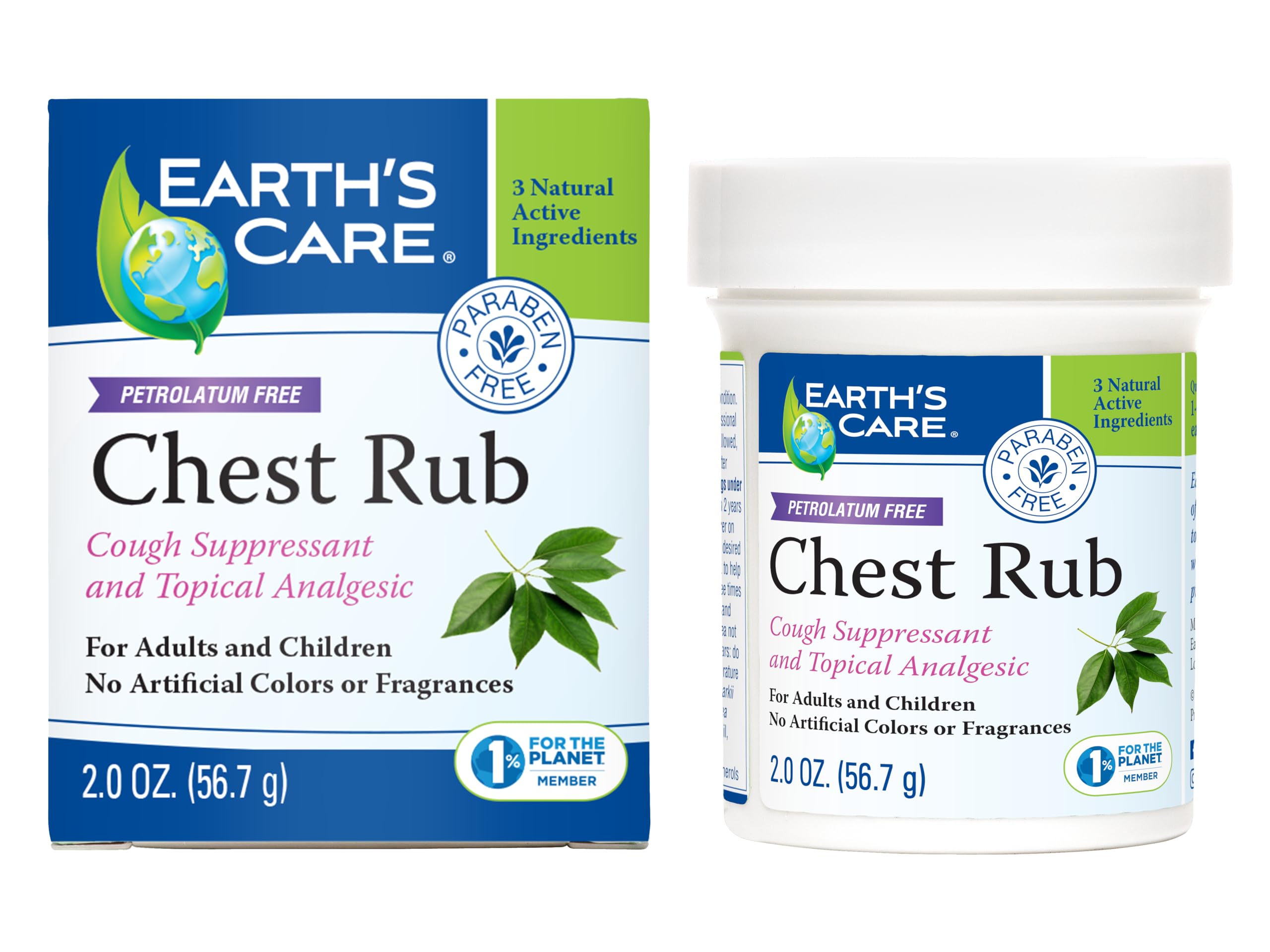 Earth's Care Baume Poitrine emballage pratique pour emporter.