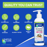 Earth's Care Eczema Lotion, huile d'argan marocaine pour hydratation.