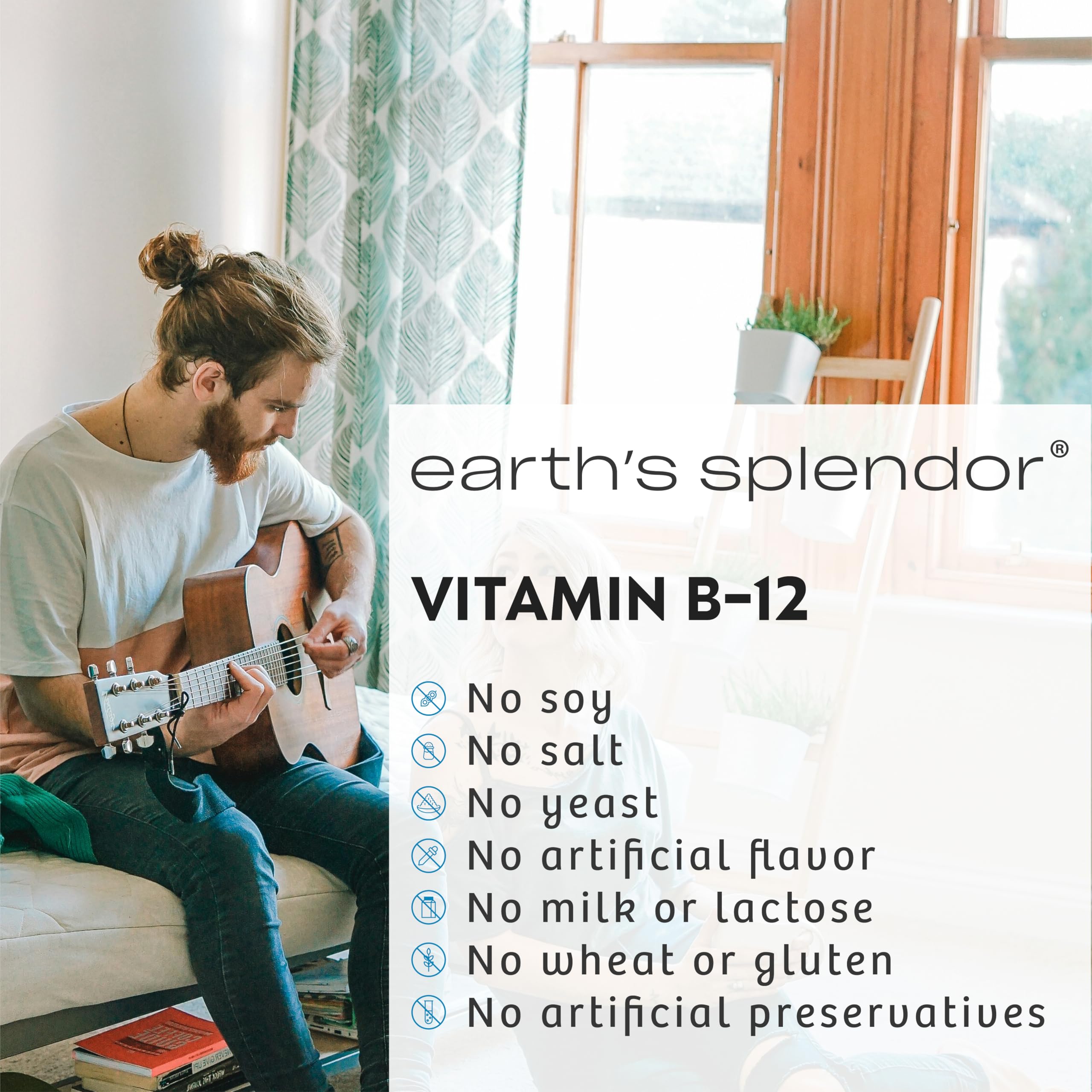 Earth's Splendor B12 – Flacon végétarien, sans colorants ni arômes artificiels.