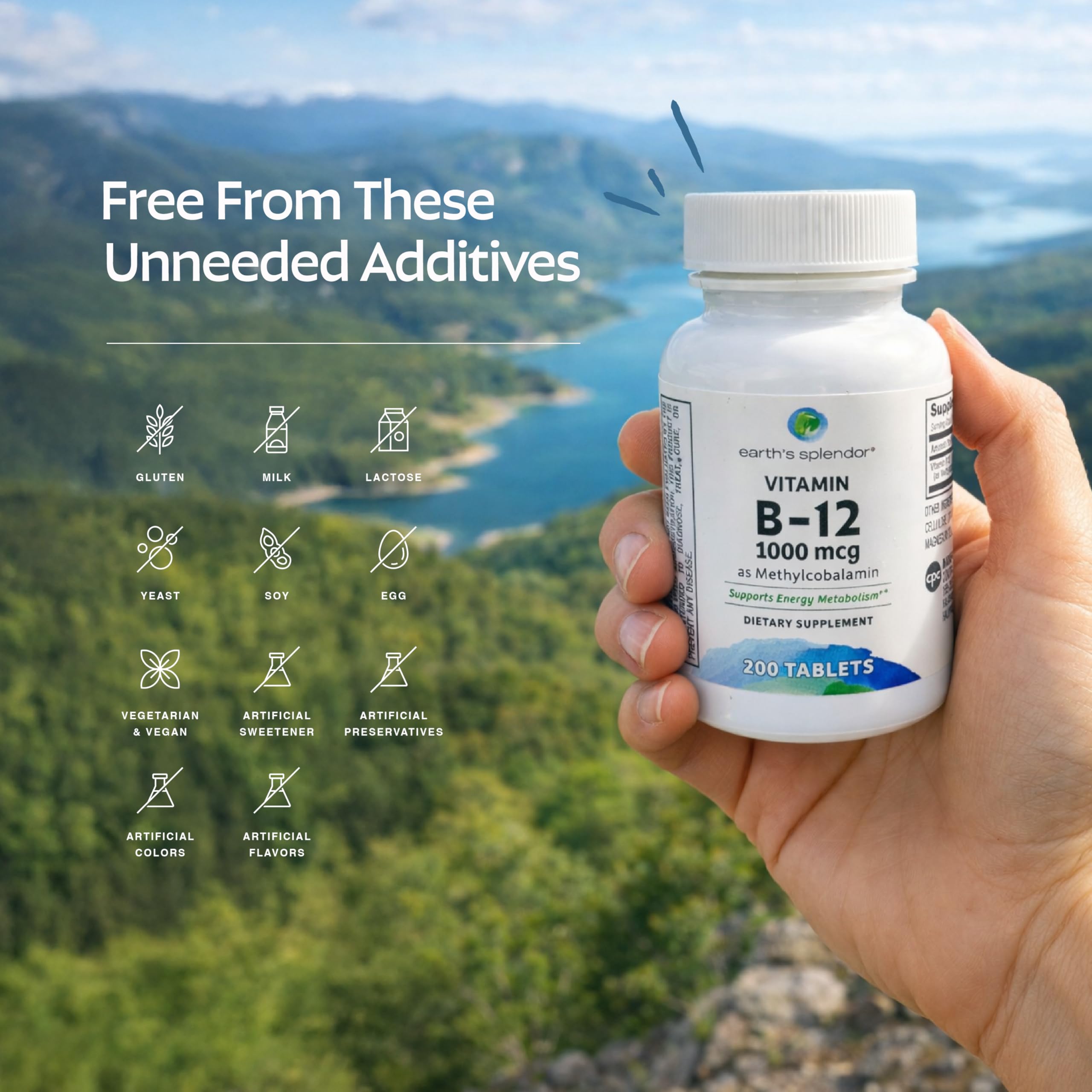 Earth's Splendor B12 – Contrôles de qualité et normes cGMP pour la fiabilité.
