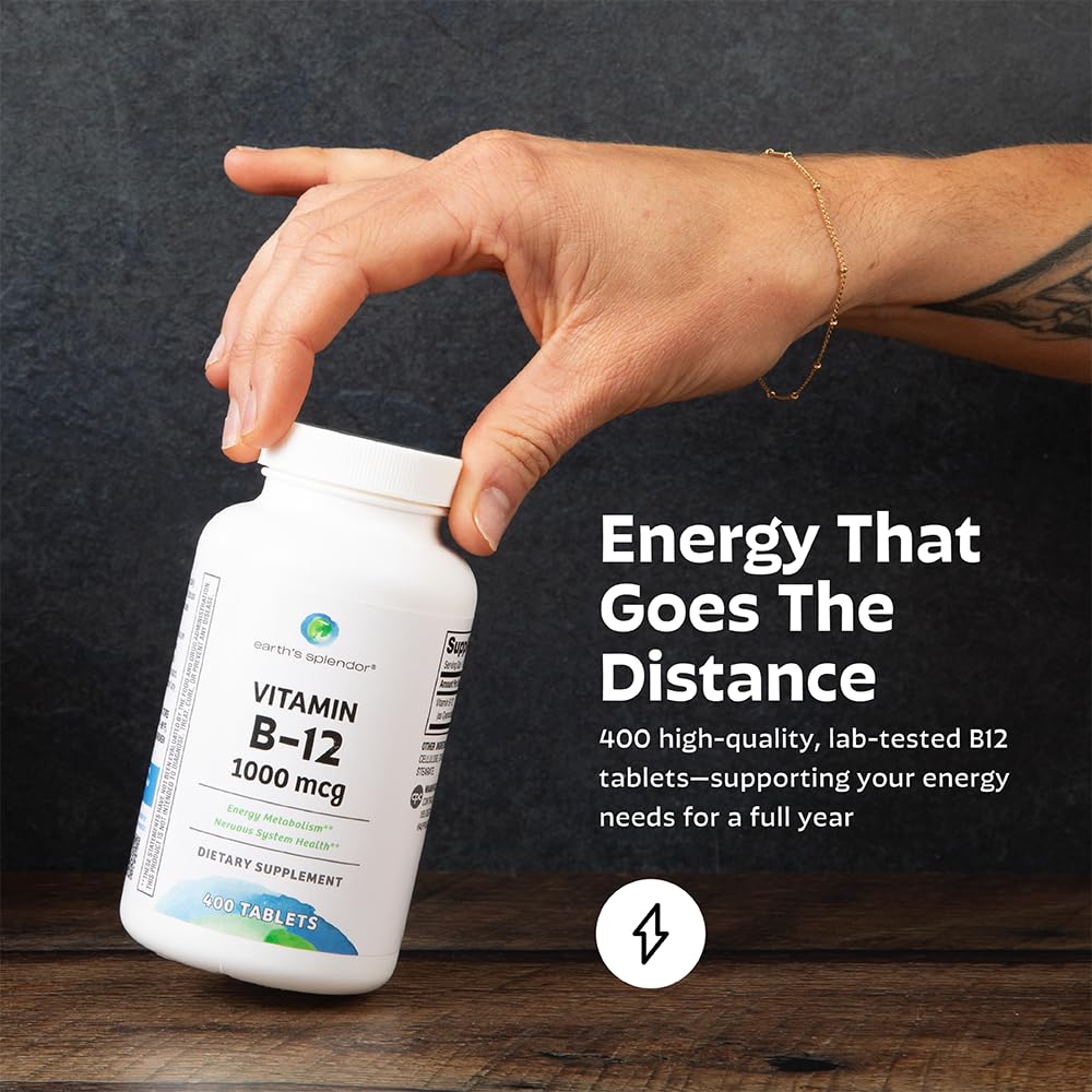 Earth's Splendor B12 – Formule végétarienne adaptée sans gluten.