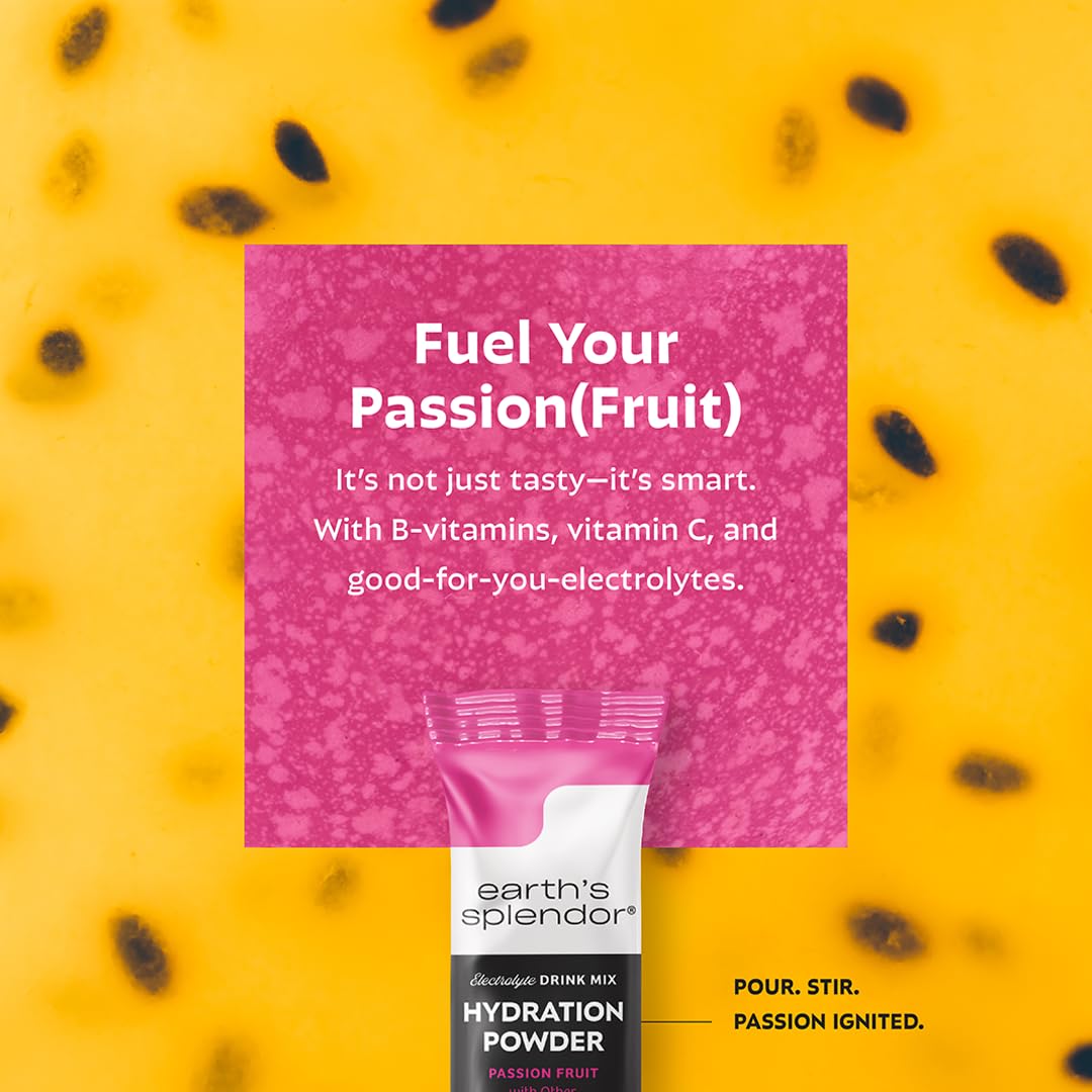 Earth’s Splendor Passion Fruit – produit testé en laboratoire, pureté et fiabilité garanties.