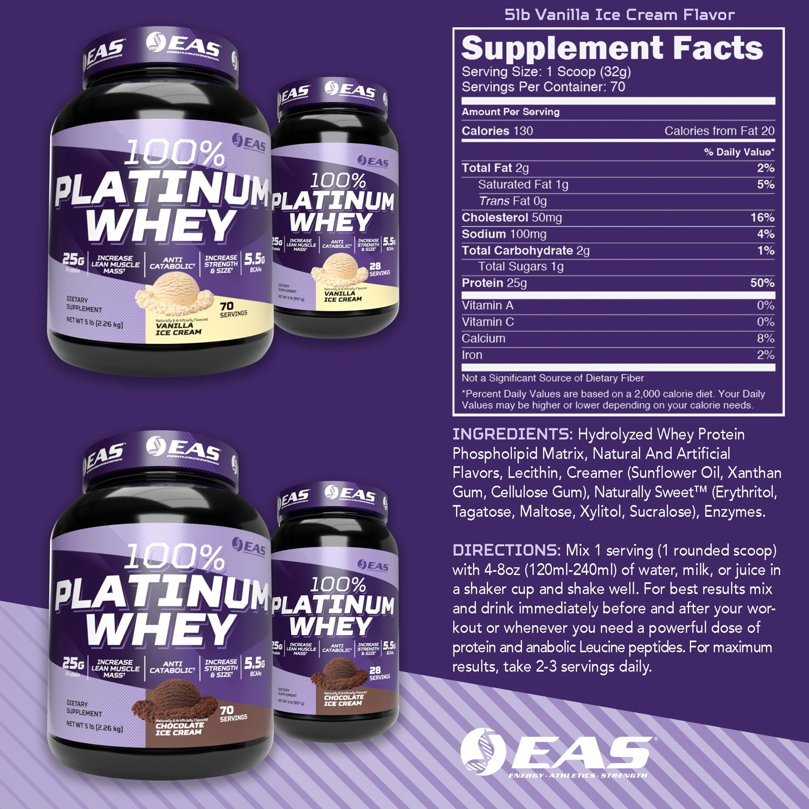 EAS 100% Platinum — doseur-proteine-whey, pratique et dosage précis.