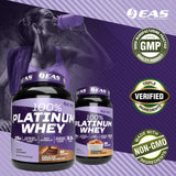 EAS 100% Platinum — etiquette-nutritionnelle, conseils d'utilisation clairs.