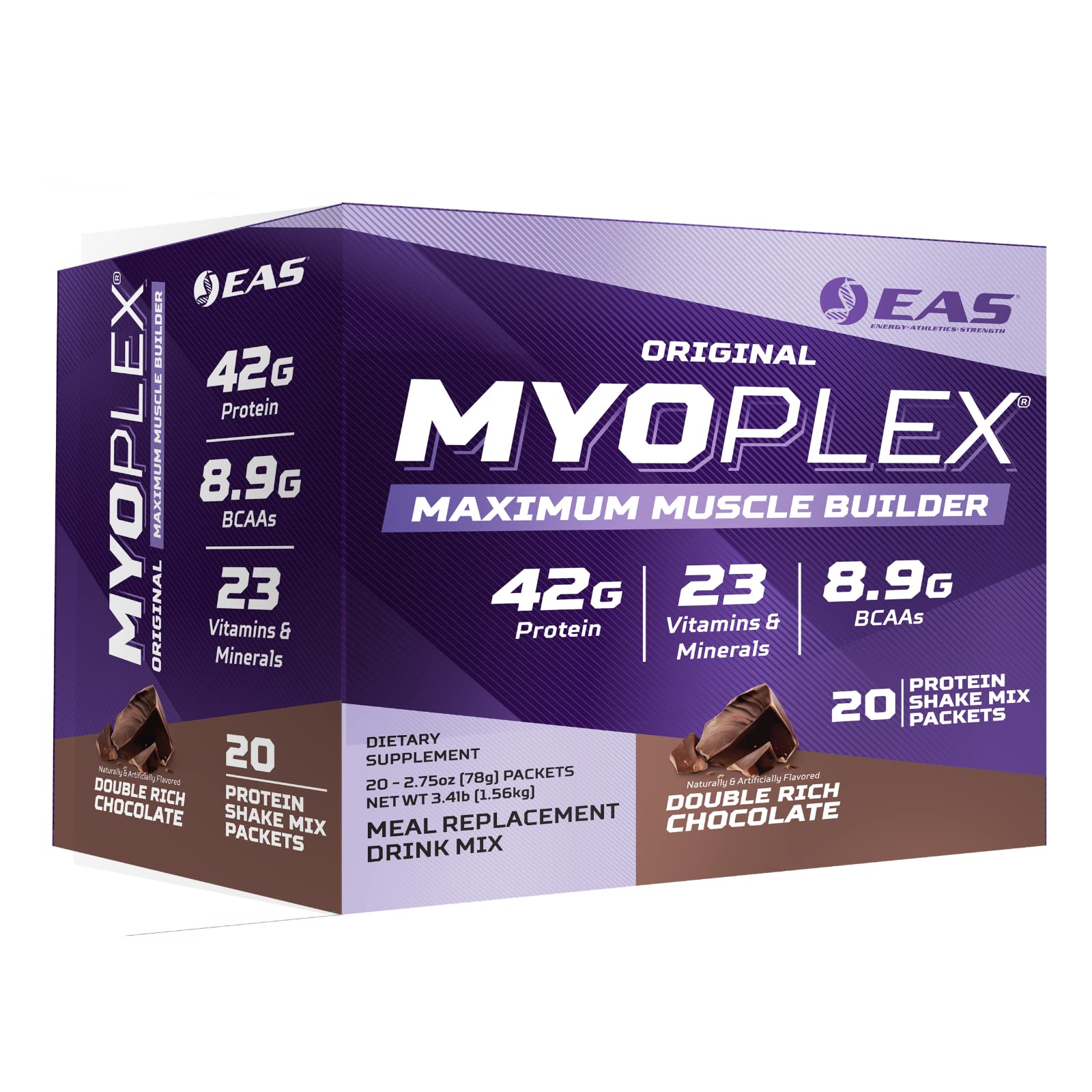 EAS Myoplex remplacement-repas protéine 42 g, énergie et satiété