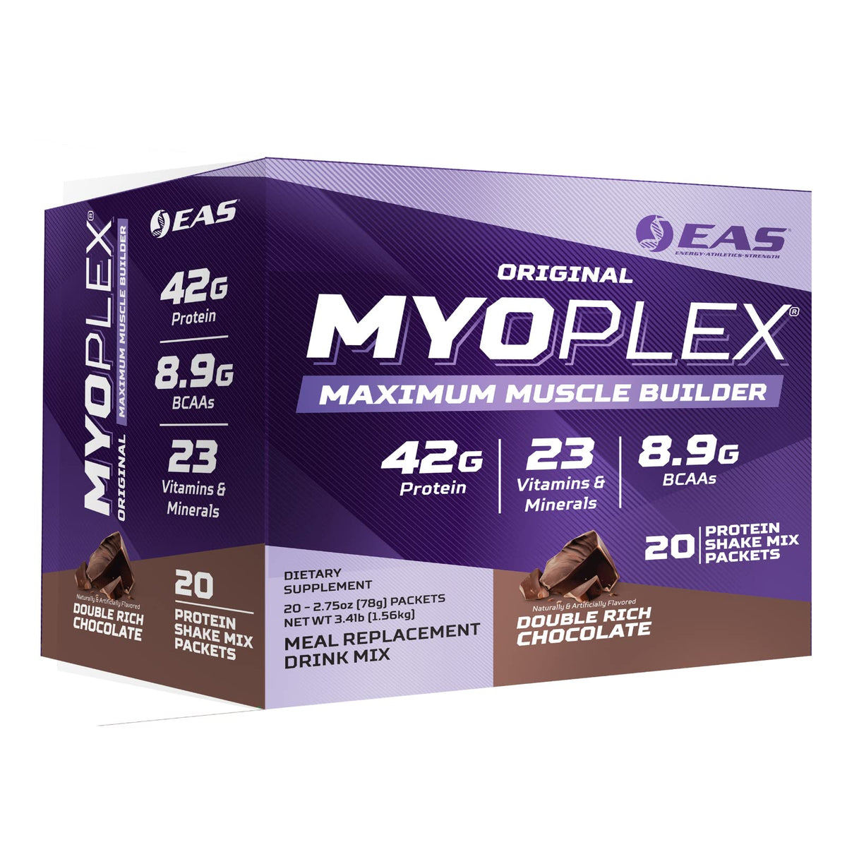 EAS Myoplex remplacement-repas protéine 42 g, énergie et satiété