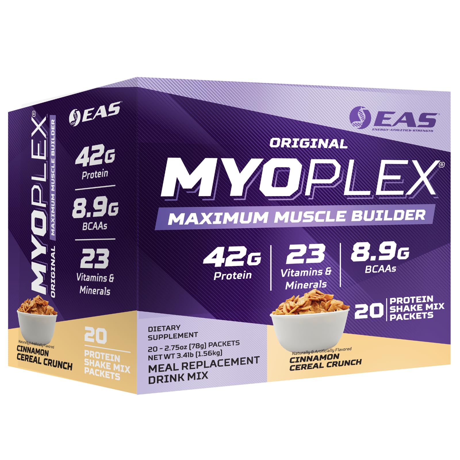 Bouteille EAS Myoplex, préparation prête à mélanger après l'entraînement.