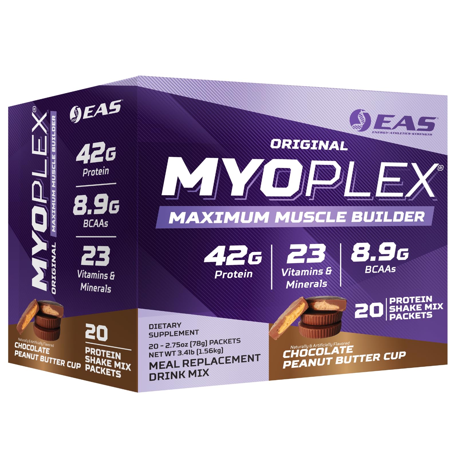 Emballage EAS Myoplex – mélange protéiné de remplacement repas