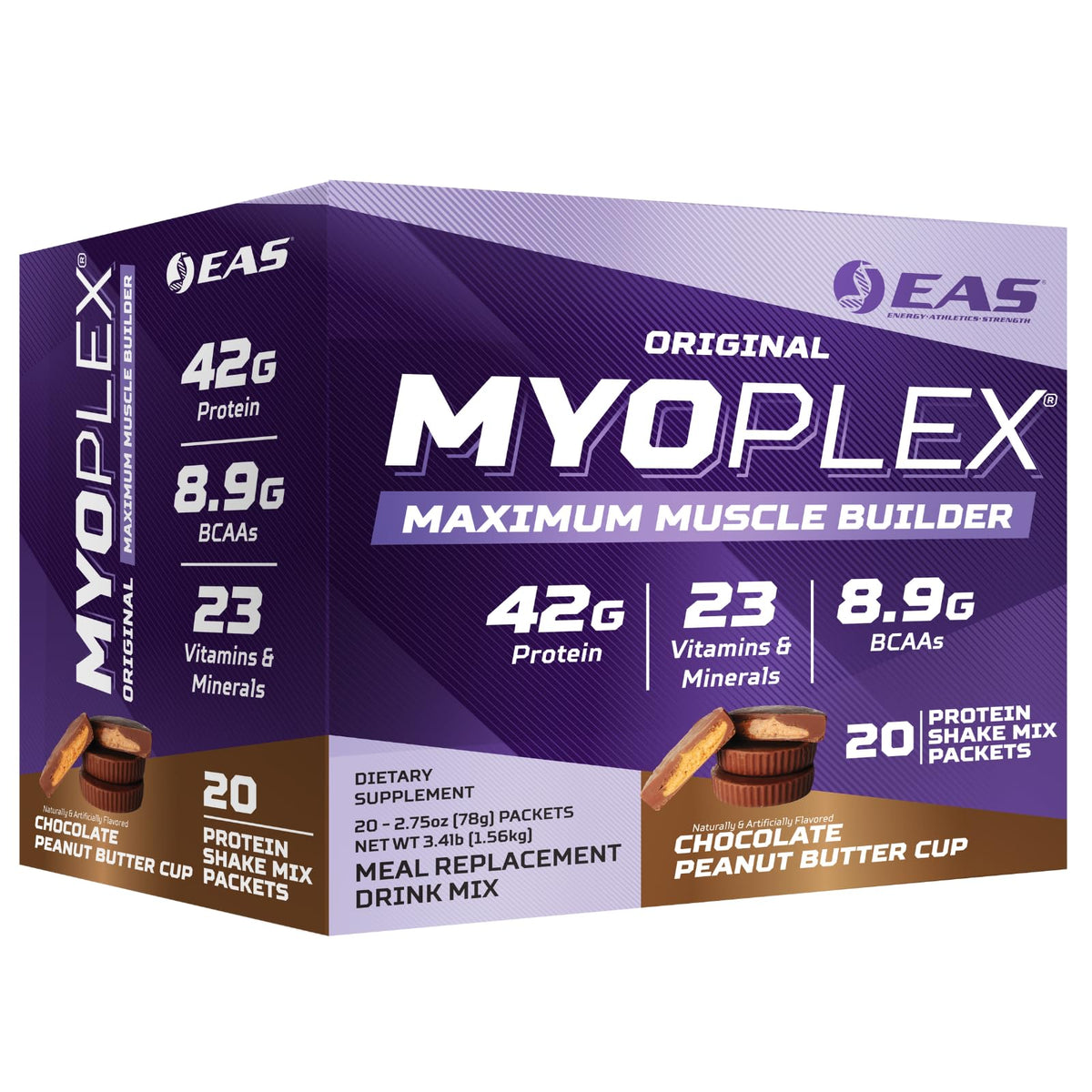 Emballage EAS Myoplex – mélange protéiné de remplacement repas