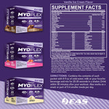 Poudre EAS Myoplex à mélanger pour un shake protéiné post-entraînement.