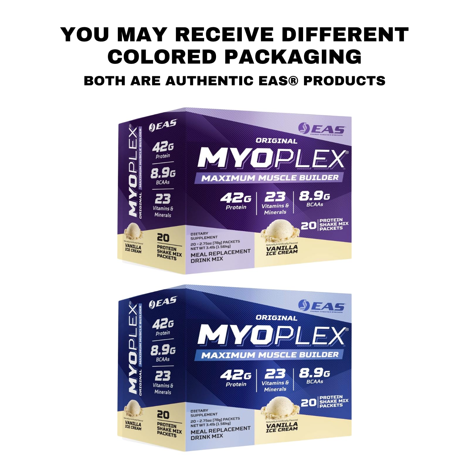 Tableau vitamines/minéraux EAS Myoplex soutient l'énergie