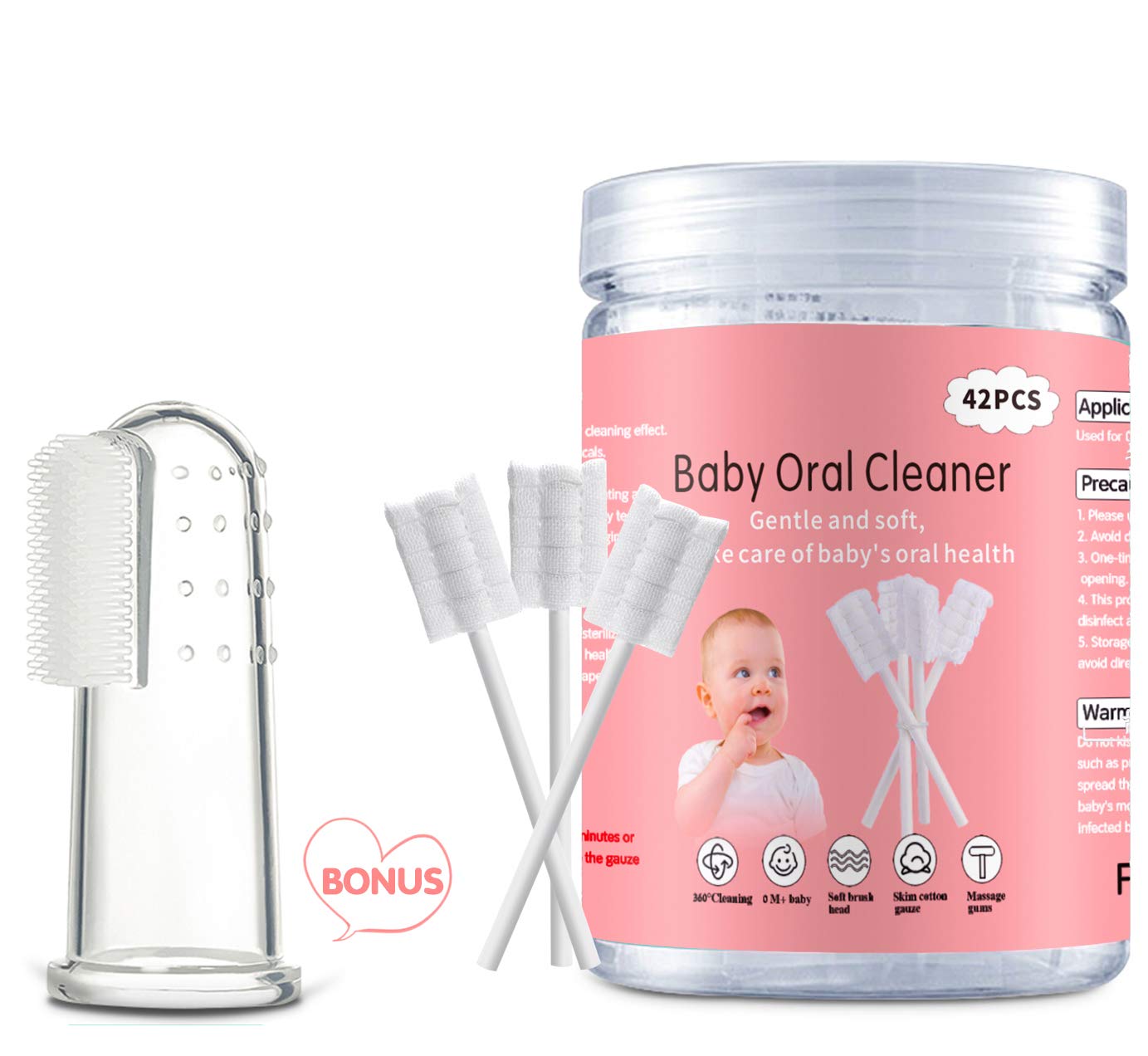 Nettoyeur langue bébé EASICUTI, emballage sous vide prêt à l'emploi.