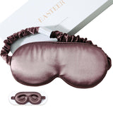 Masque EASTEER en soie 22 momme 3D violet, douceur luxueuse pour le sommeil.