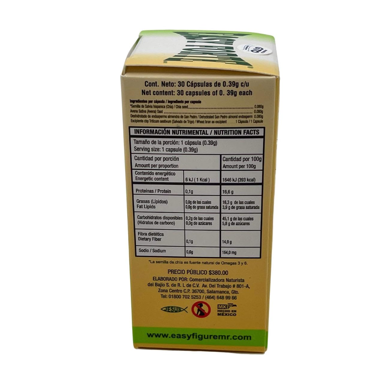 Easy Figure Easy Forte – étiquette lisible et packaging clair facilitant l’achat.