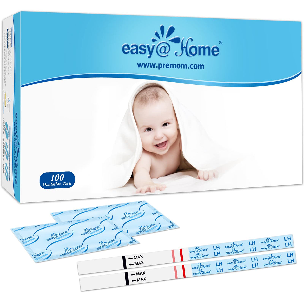 Bandes Easyathome d’ovulation — lot de 100 tests pour suivre les périodes fertiles