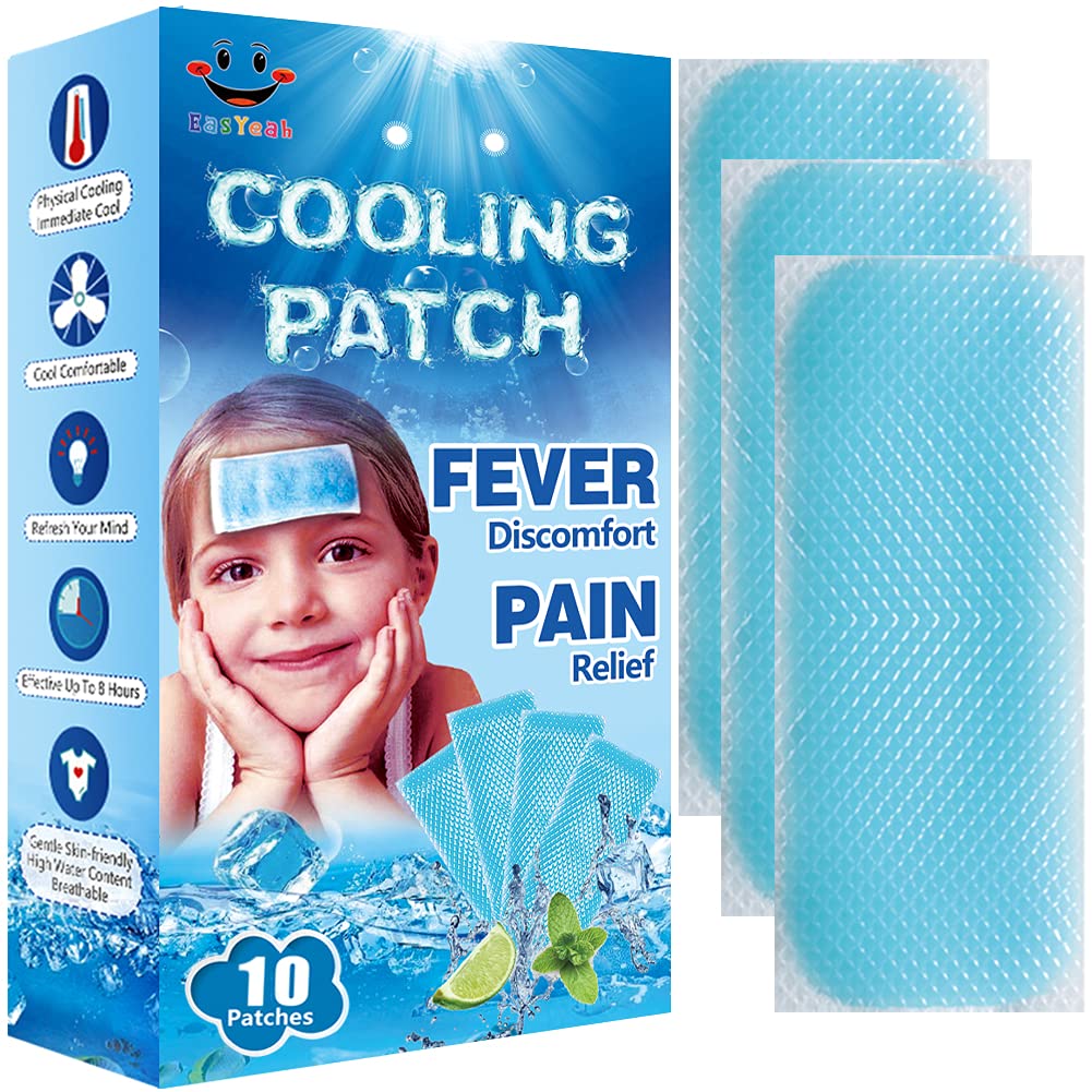 Patchs EasYeah pour enfants, pack de 10, sensation de fraîcheur et confort.