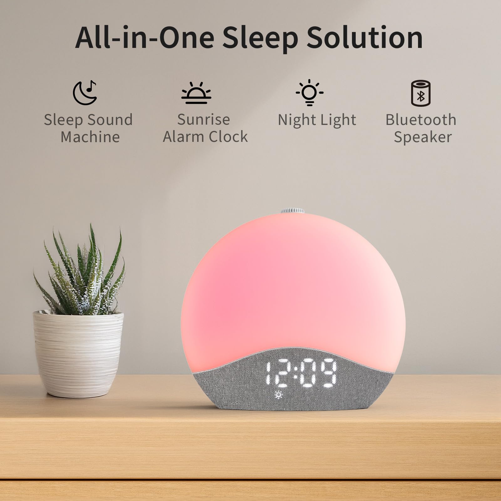 EASYERA Réveil, boutons arrière lumineux pour un contrôle nocturne facile.