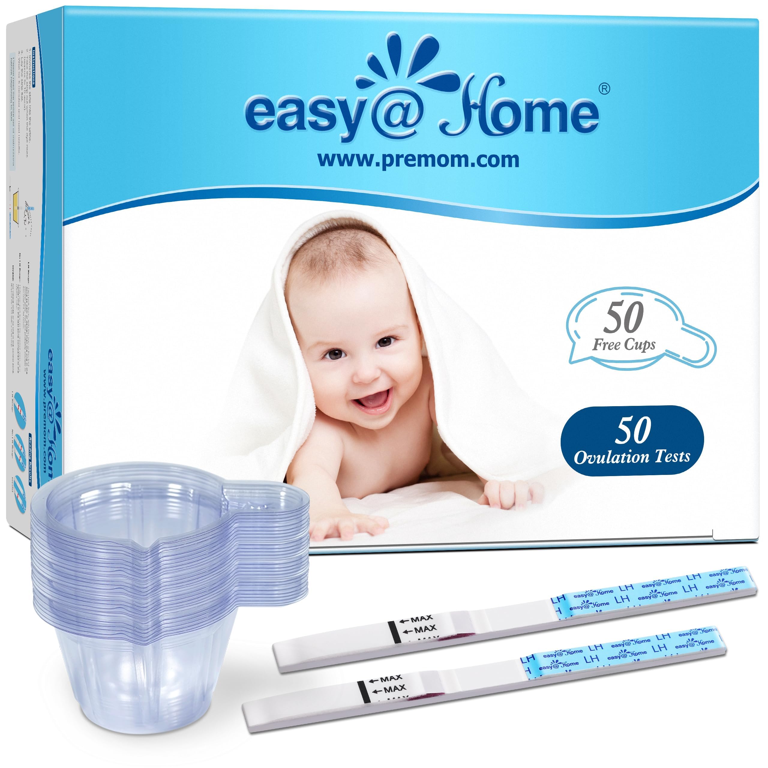 Easy@Home bande ovulation 5mm pour lecture claire et précise.