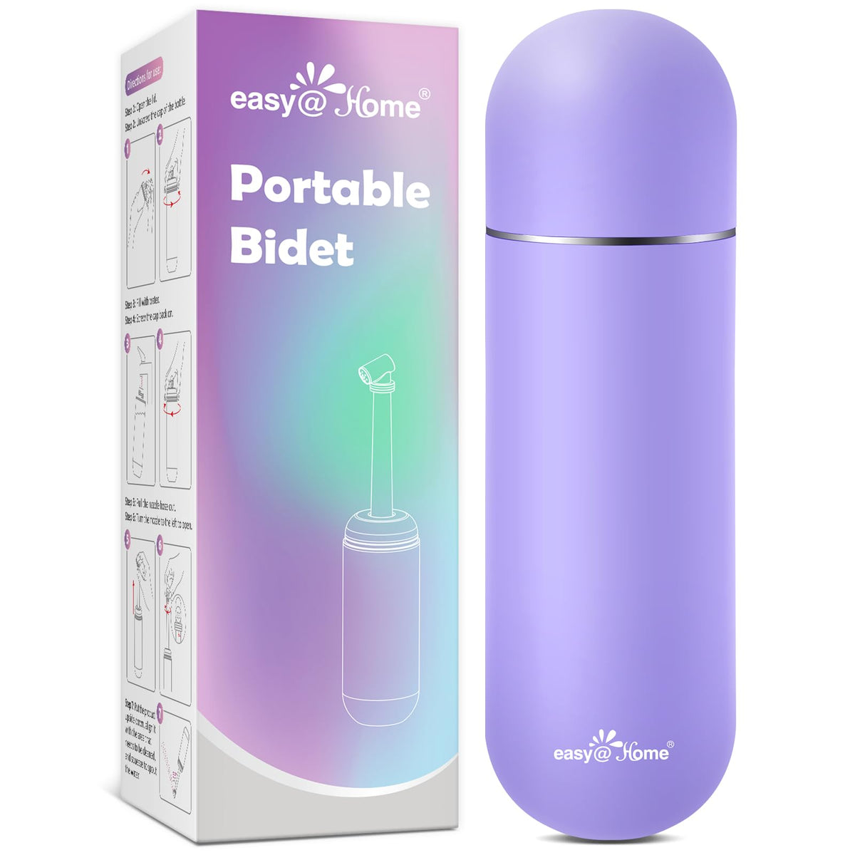Easy@Home bidet portable 380 ml compact pour une hygiène pratique.