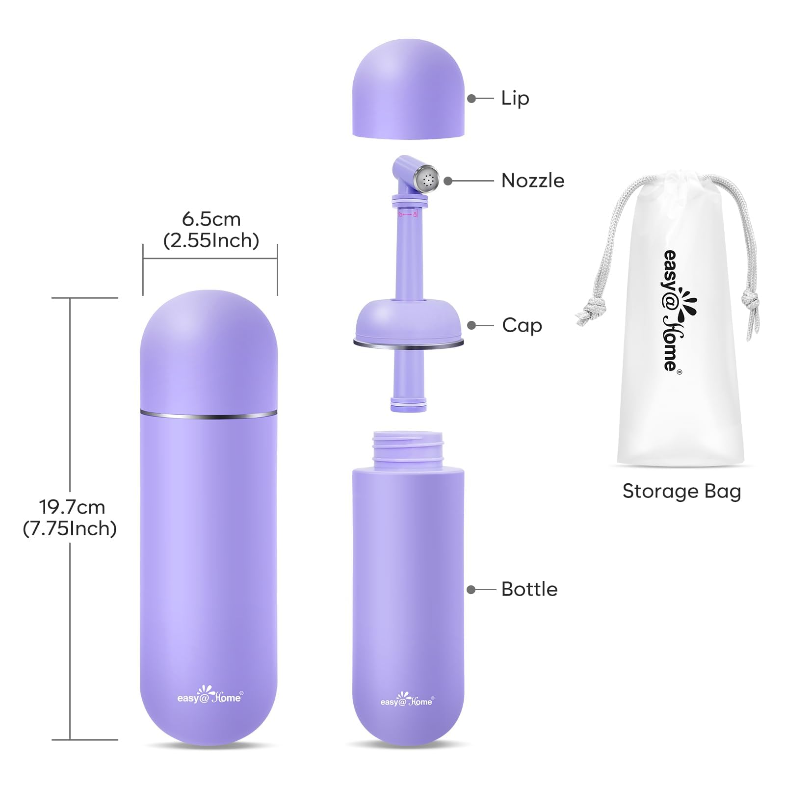 Easy@Home hygiène personnelle post-partum avec bidet portable.