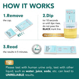 Easy@Home-dip-test-urine-10-secondes, lecture rapide pour dépistage à domicile.