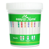 Easy@Home gobelet de dépistage urinaire — vue frontale pour démarrer le test.
