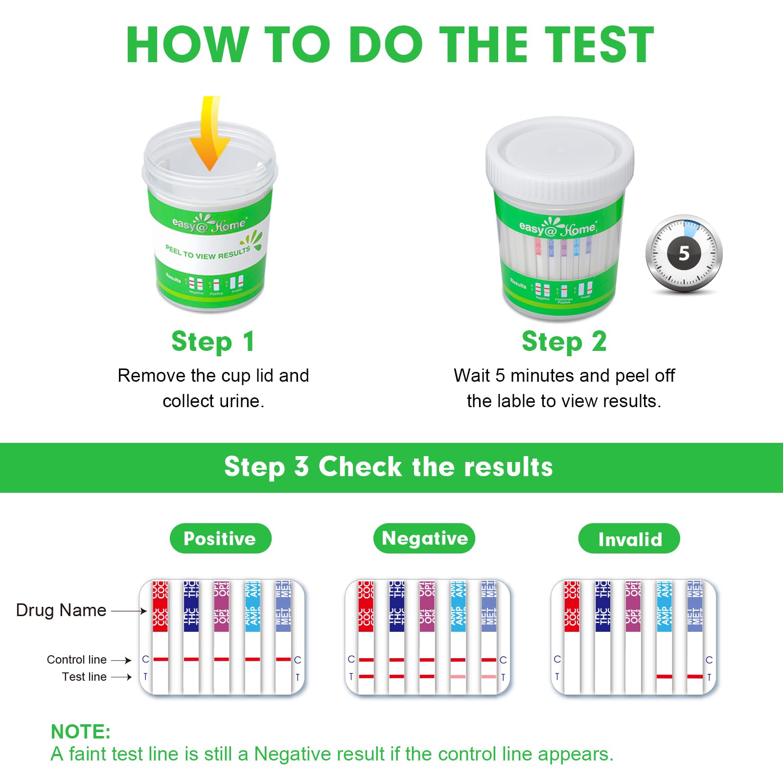 Easy@Home instructions claires et résultats lisibles en cinq minutes.