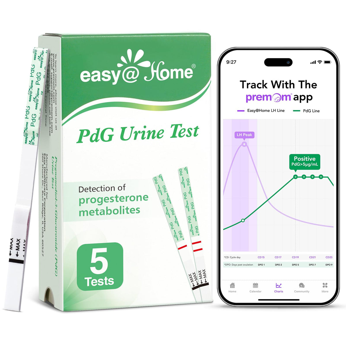 Easy@Home PdG Strips — boîte prête à l’emploi pour un test à domicile