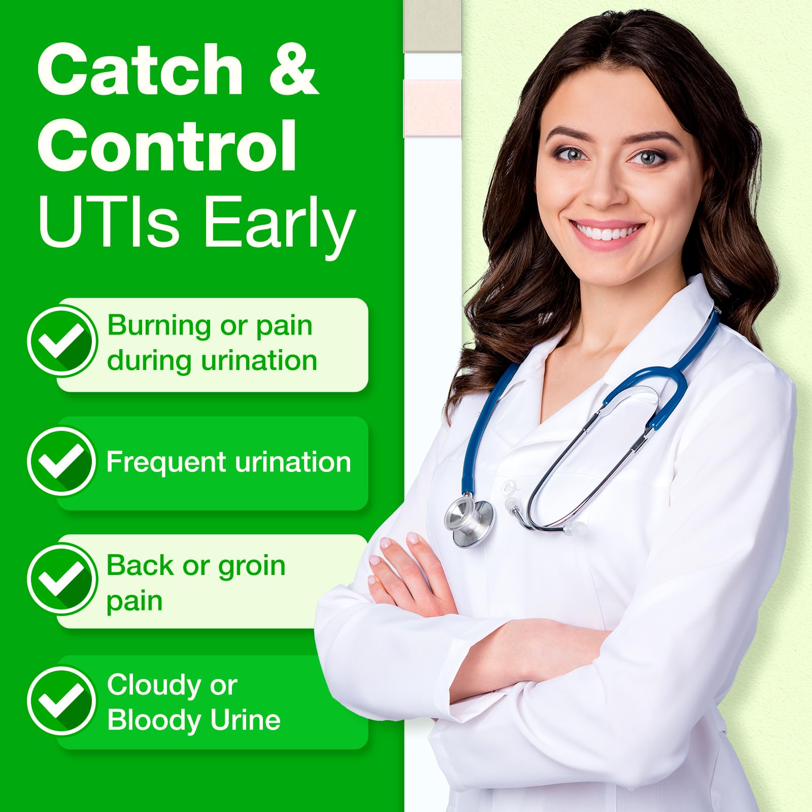 Easy@Home UTI 20P – carte de couleurs pour interprétation simple des résultats