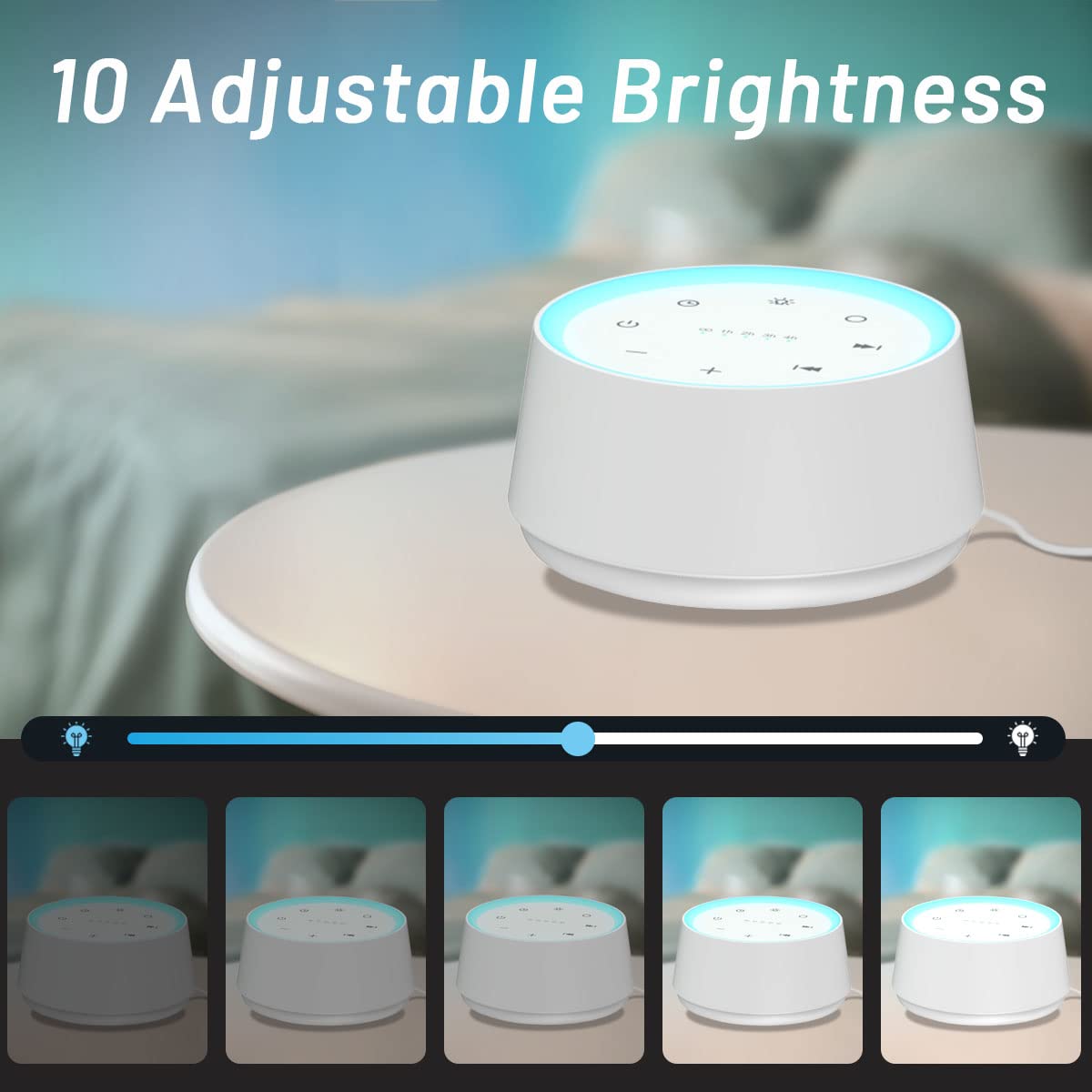 EasyHome Sleep Sound Machine, 32 niveaux de volume pour masquer les bruits gênants.