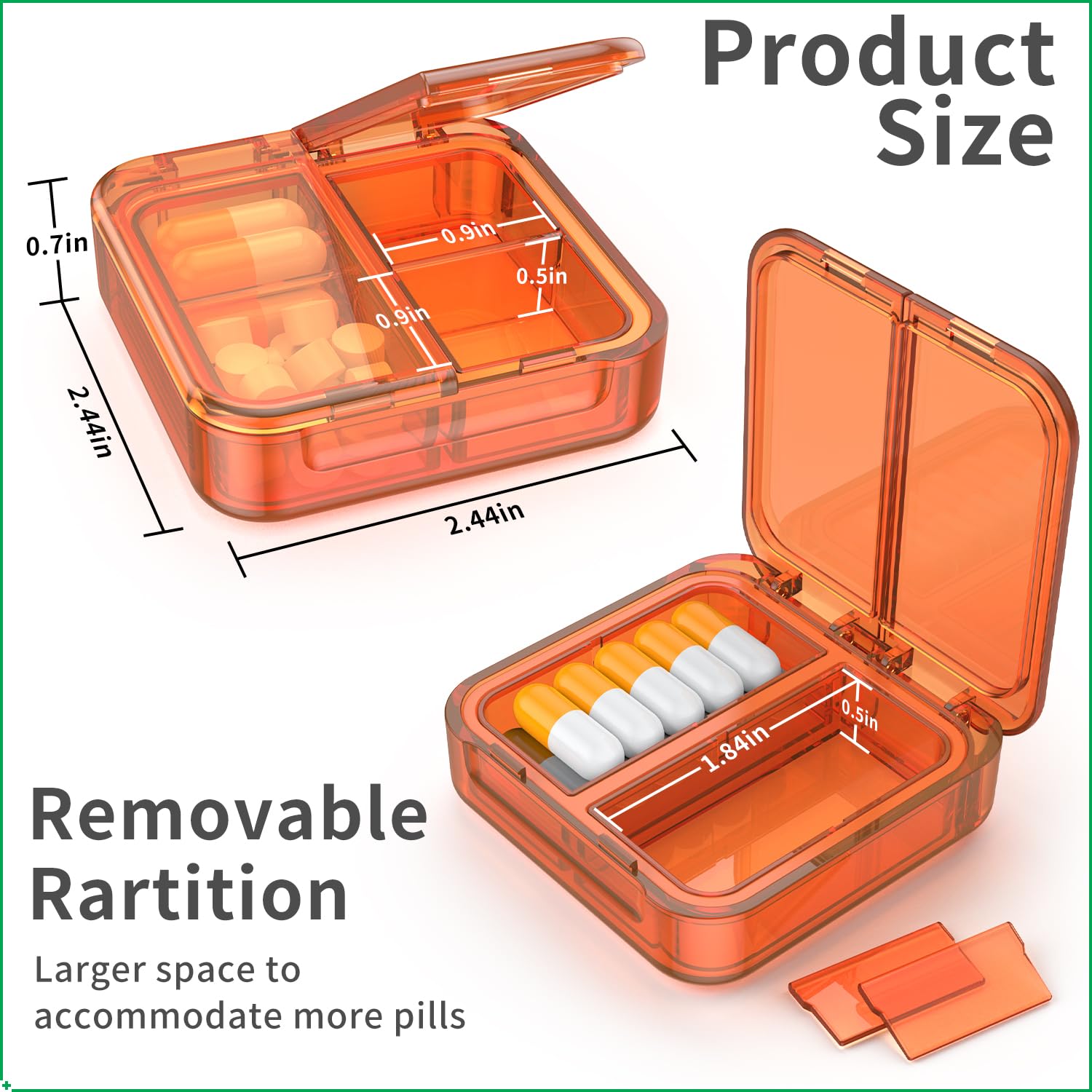 Easyhope couvercle double et étanchéité protège vos pilules en voyage