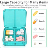 Easyhope boîte pilules avec diviseurs amovibles pour organisation flexible