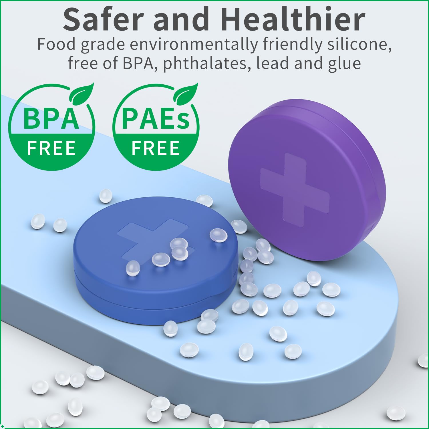 Easyhope boîte pilules étanche en silicone, protège contre l'humidité.