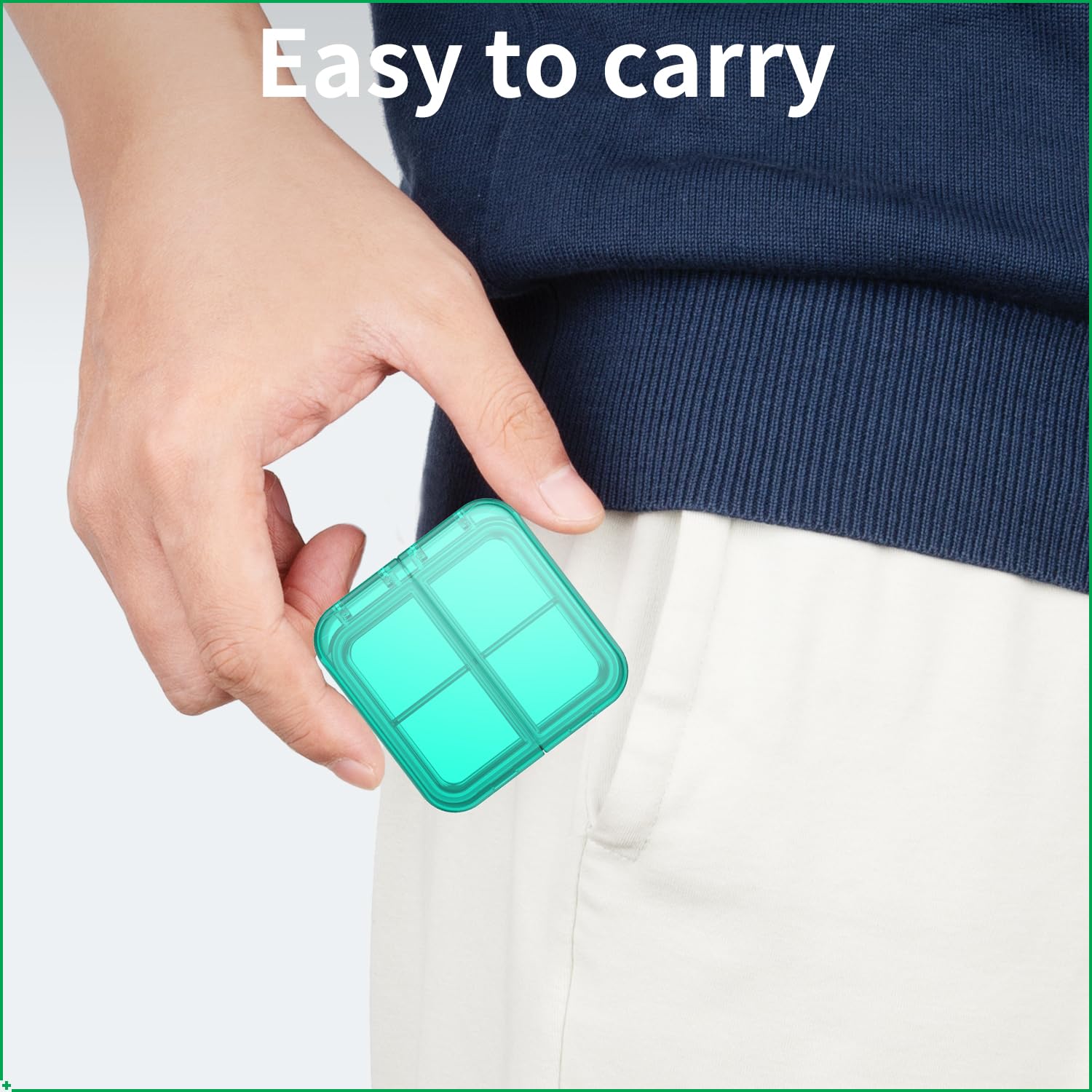 Easyhope boîte pilules portable et compacte se glisse dans une poche