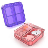 Easyhope boîte pilules rose ouverte avec double ouverture, pratique en voyage.