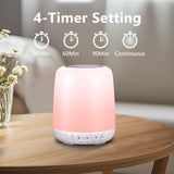 Minuterie Easysleep à 4 options pour une extinction automatique pratique.