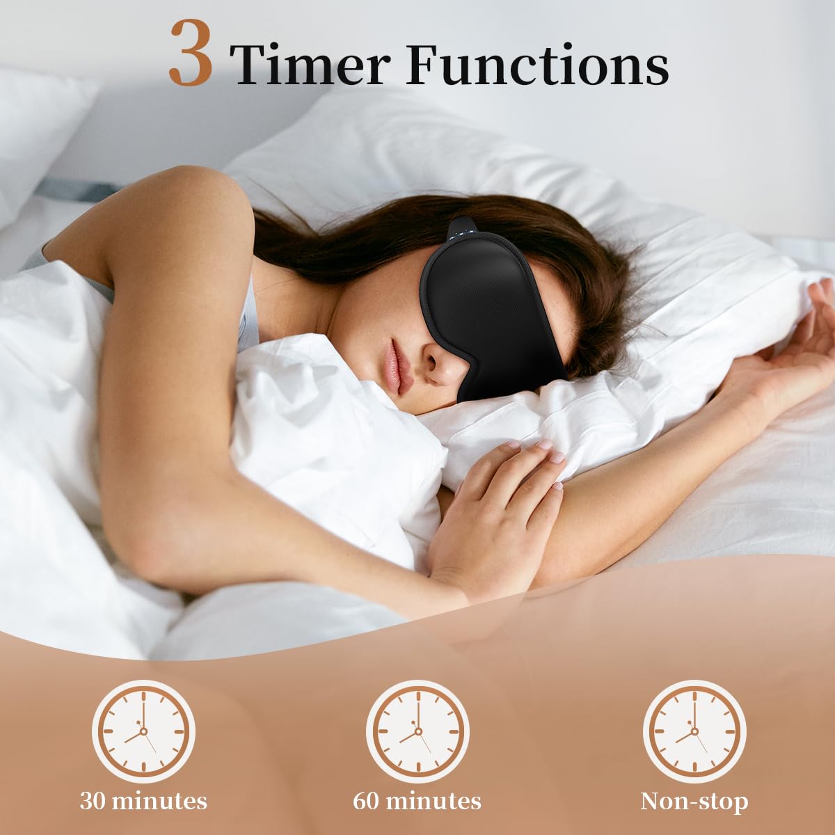Easysleep masque sommeil avec 31 sons apaisants pour l'endormissement