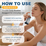 Usage quotidien pratique et hygiène nasale sans rinçage.
