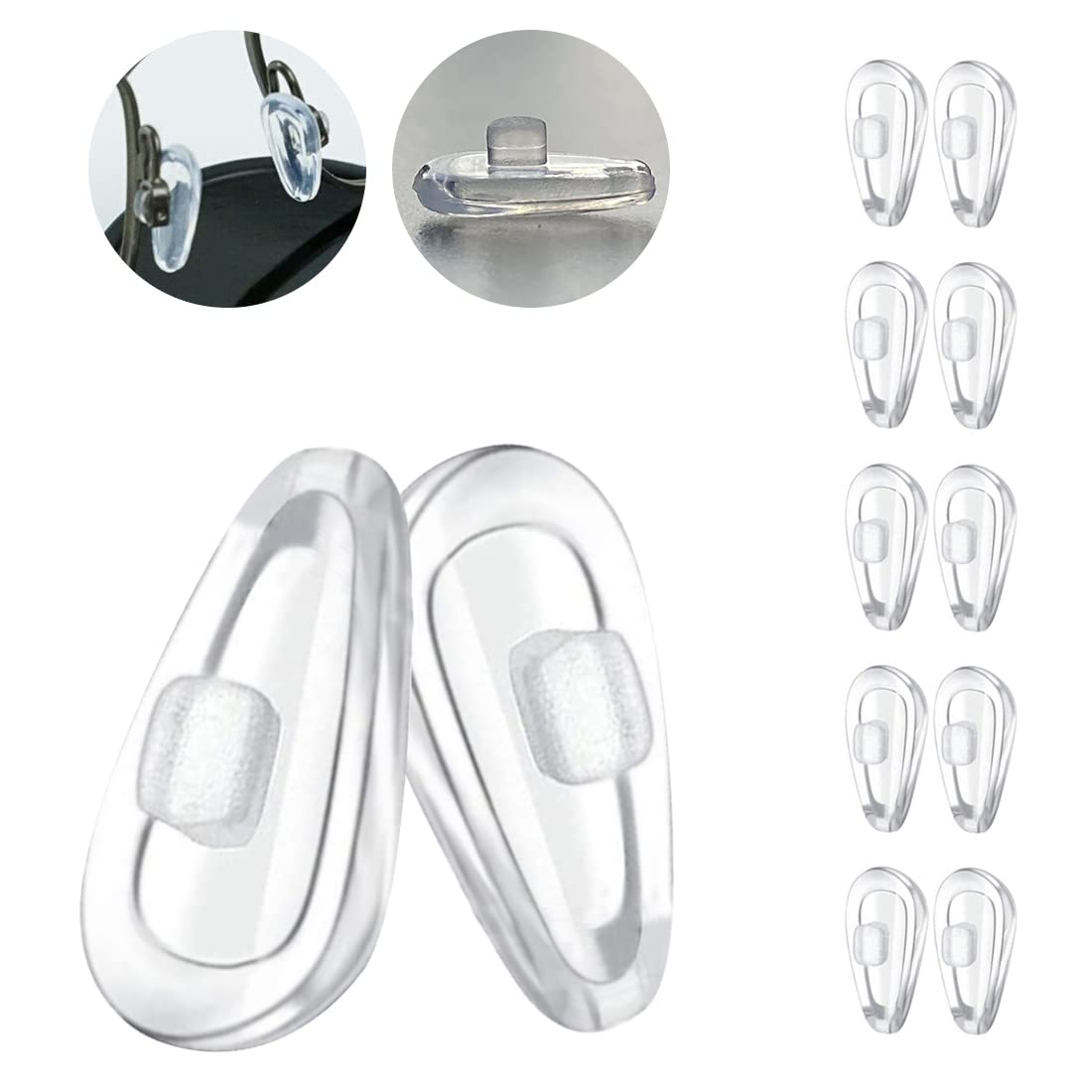 Plaquettes nasales Eazean en silicone pour Oakley OO4147, confort accru