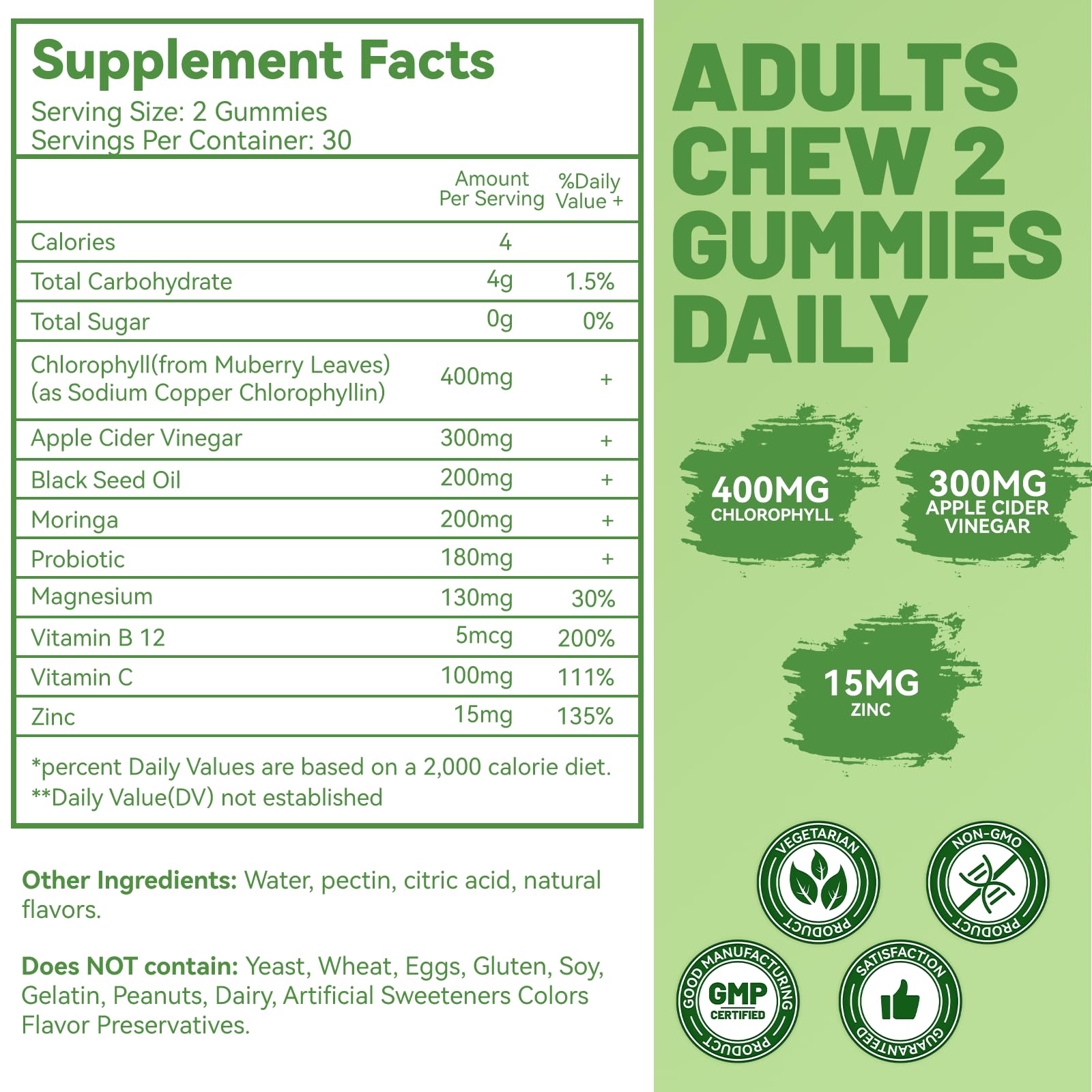 Gommes chlorophylle EAZGOO – digestion équilibrée et confort intestinal possible.