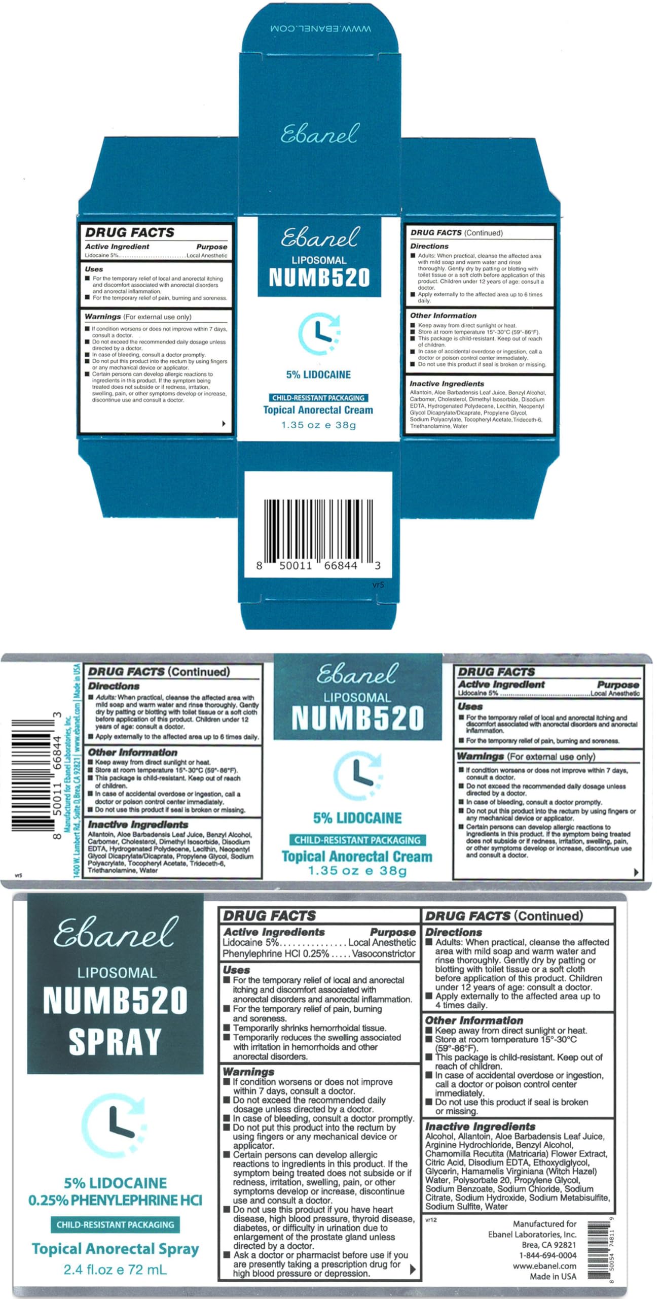 Ebanel applicateur crème lidocaïne 5% – application précise.