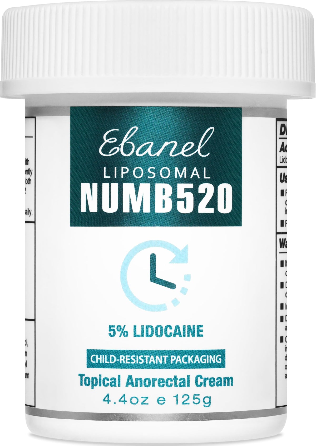 Crème Ebanel lidocaïne 5% – flacon prêt à soulager rapidement la douleur.