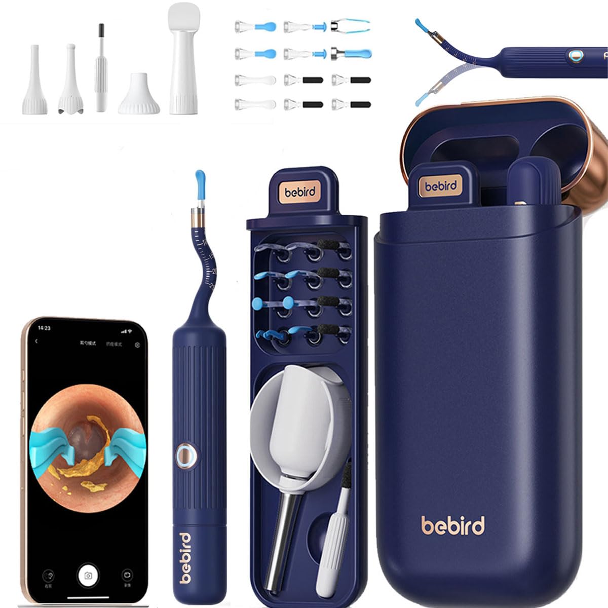 ECCLEUTH nettoyeur d oreille avec caméra 1080P pour inspection précise