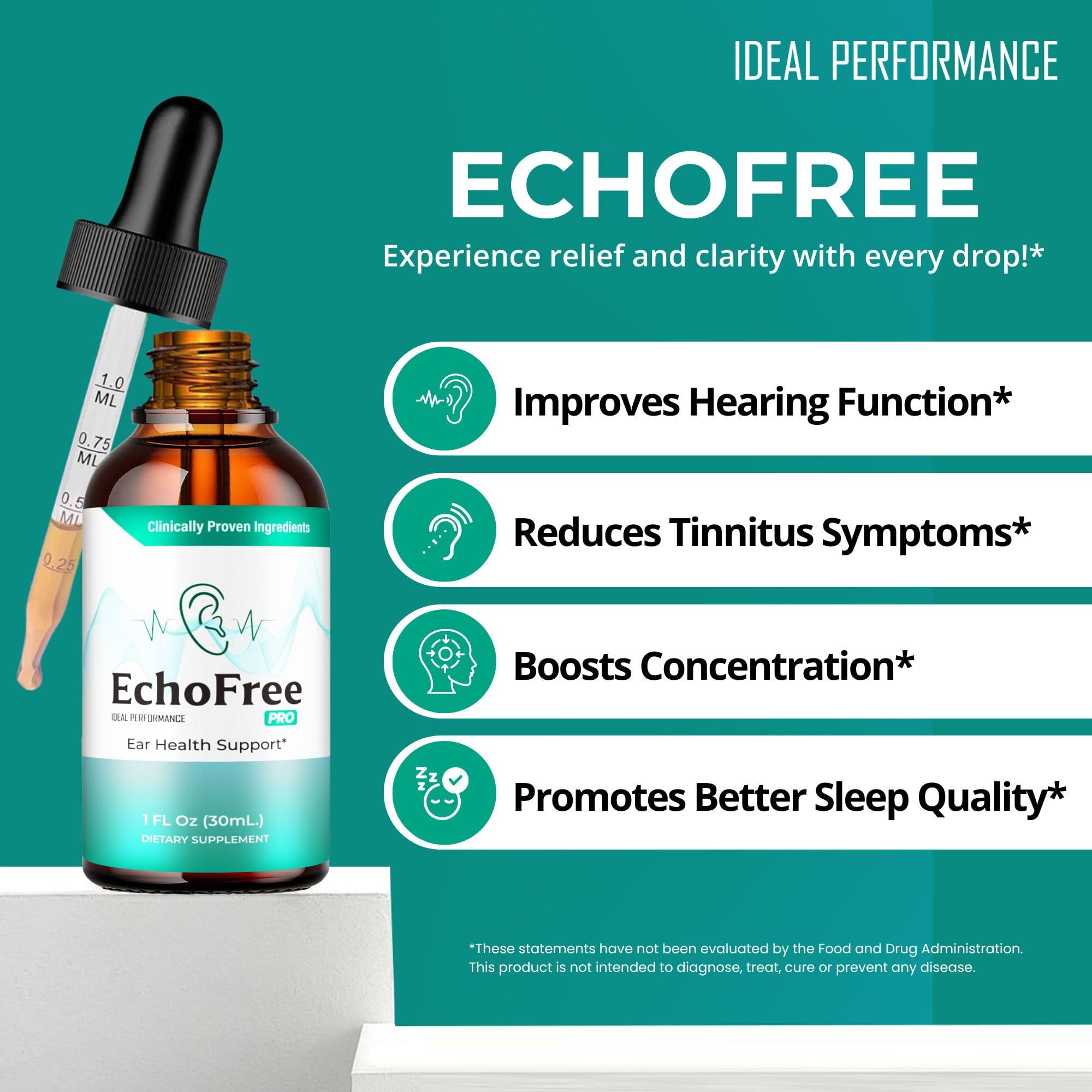 Echo Free Gouttes Tinnitus Texture Liquide : aspect limpide et fluide pour une expérience rassurante.