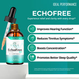 Echo Free Gouttes Tinnitus Texture Liquide : aspect limpide et fluide pour une expérience rassurante.