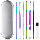 Kit ECKXCH de nettoyage des oreilles avec étui titane, rangement sûr.