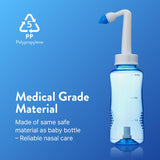 Éclat texture grip anti-glisse pour une prise en main stable pendant le rinçage.