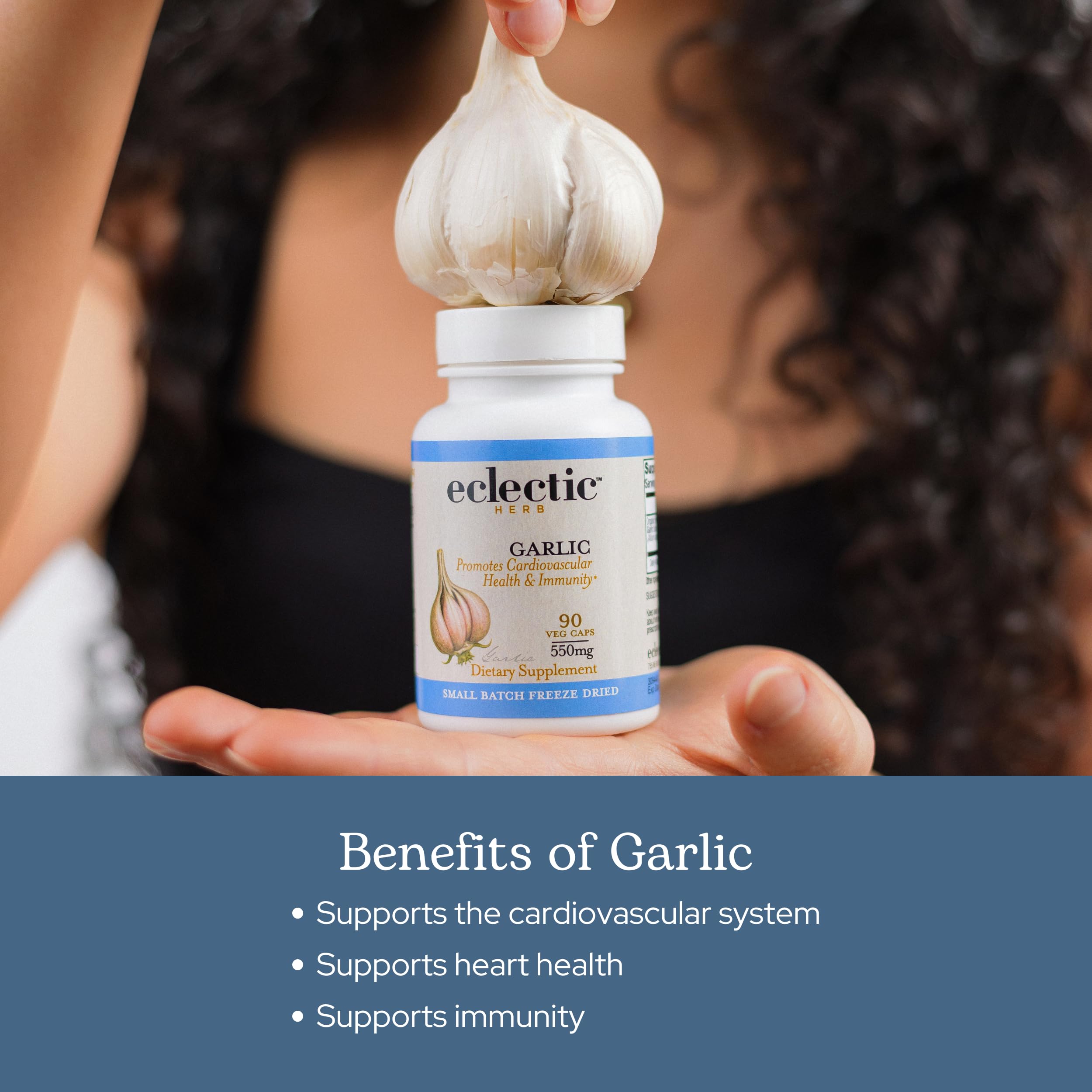ECLECTIC INSTITUTE ail capsules dose-550mg: dosage standardisé par capsule.