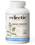 Eclectic Institute Milk Thistle: bouteille de capsules pour soutien hépatique quotidien.